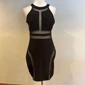 Sexy Black lace stretchy mini Sleeveless Dress size small